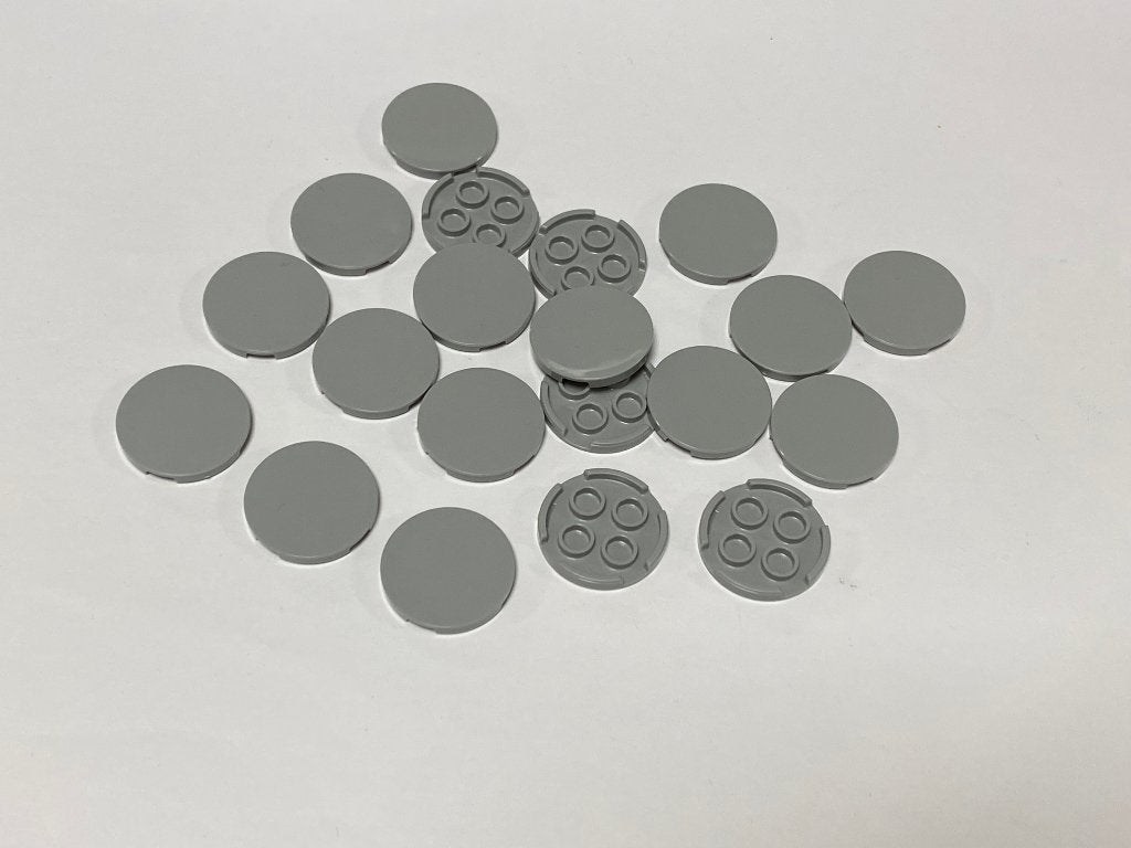 Partij 20x nieuwe 3x3 ronde Lego tegels in diverse kleuren