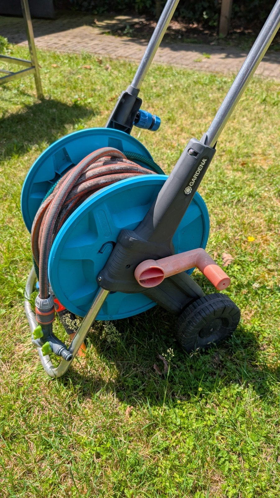 Gardena Slangenwagen Clever Roll met 30 meter slang, Tuin en Terras, Tuinslangen, Ophalen, Gebruikt, Tuinslanghaspel