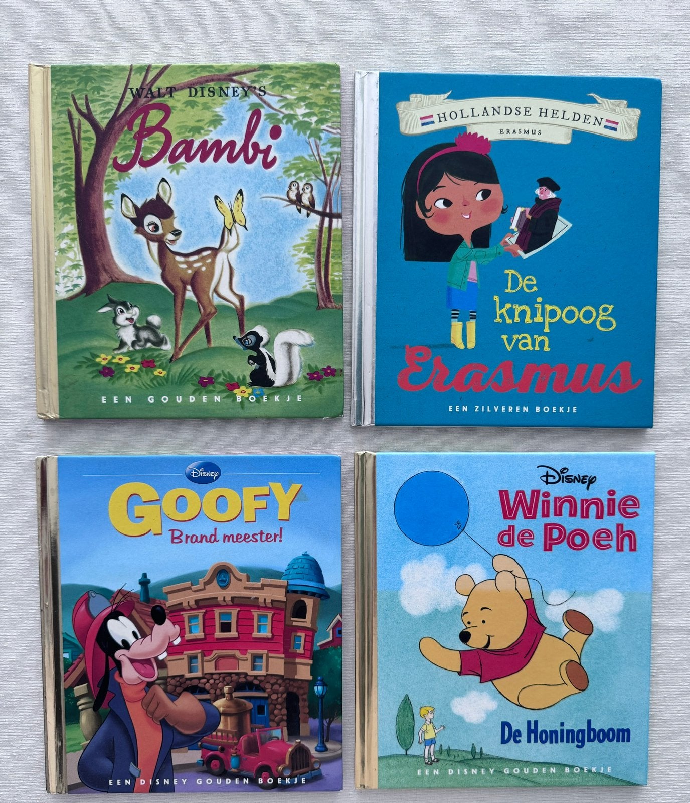 Set van 4 Gouden & Zilveren Boekjes (o.a. Disney &Erasmus), Ophalen of Verzenden, Nieuw, Sprookjes