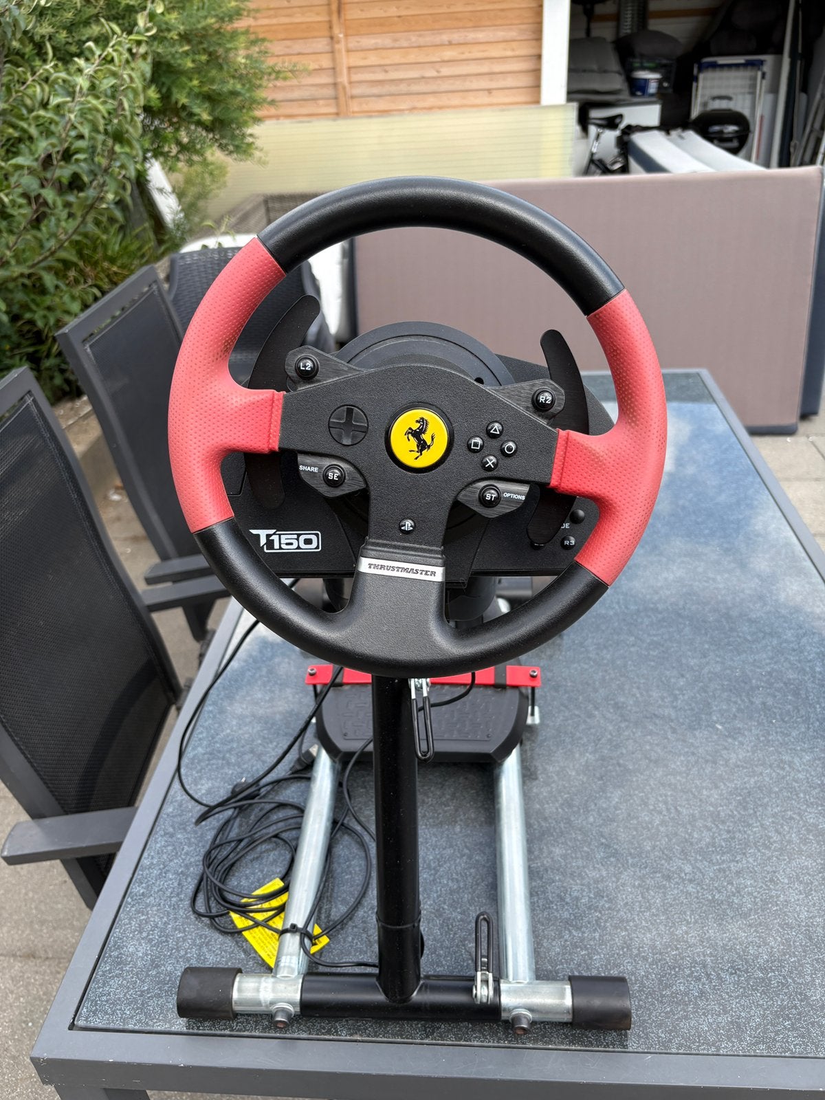 T150 Racestuur met pedalen en wheel stand pro, Spelcomputers en Games, Ophalen, Gebruikt