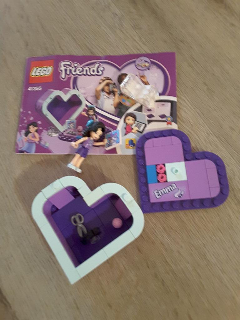 Lego Friends Emma's hartvormige doos 41355., Ophalen of Verzenden, Zo goed als nieuw, Complete set, Lego