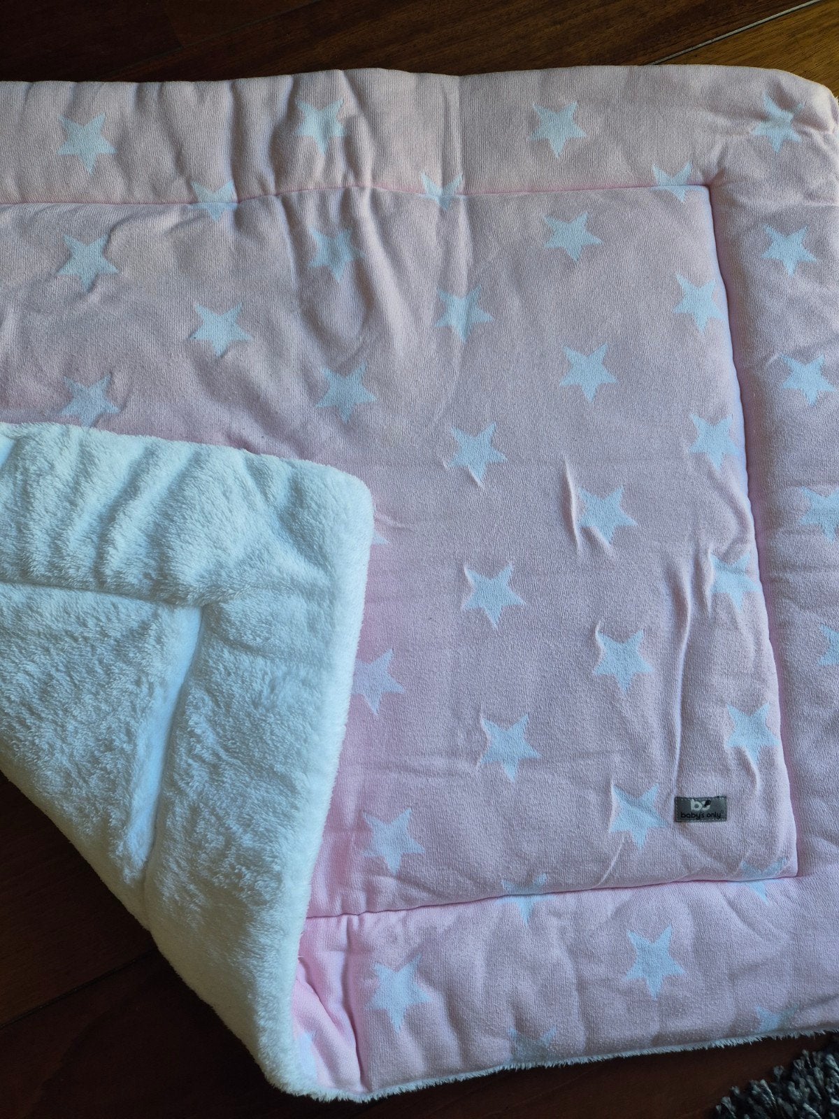 boxkleed jolein/ baby's only  roze met witte sterren, Ophalen of Verzenden, Zo goed als nieuw, Boxkleed