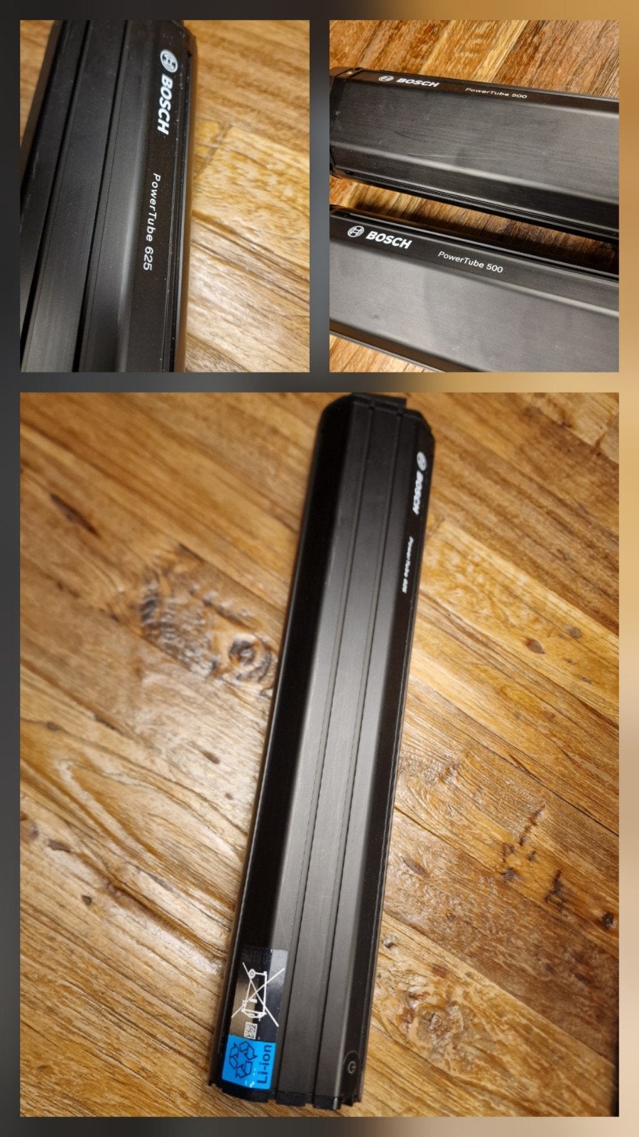 Bosch Powertube accu's verticaal 625Wh en 500Wh, Fietsen en Brommers, Zo goed als nieuw