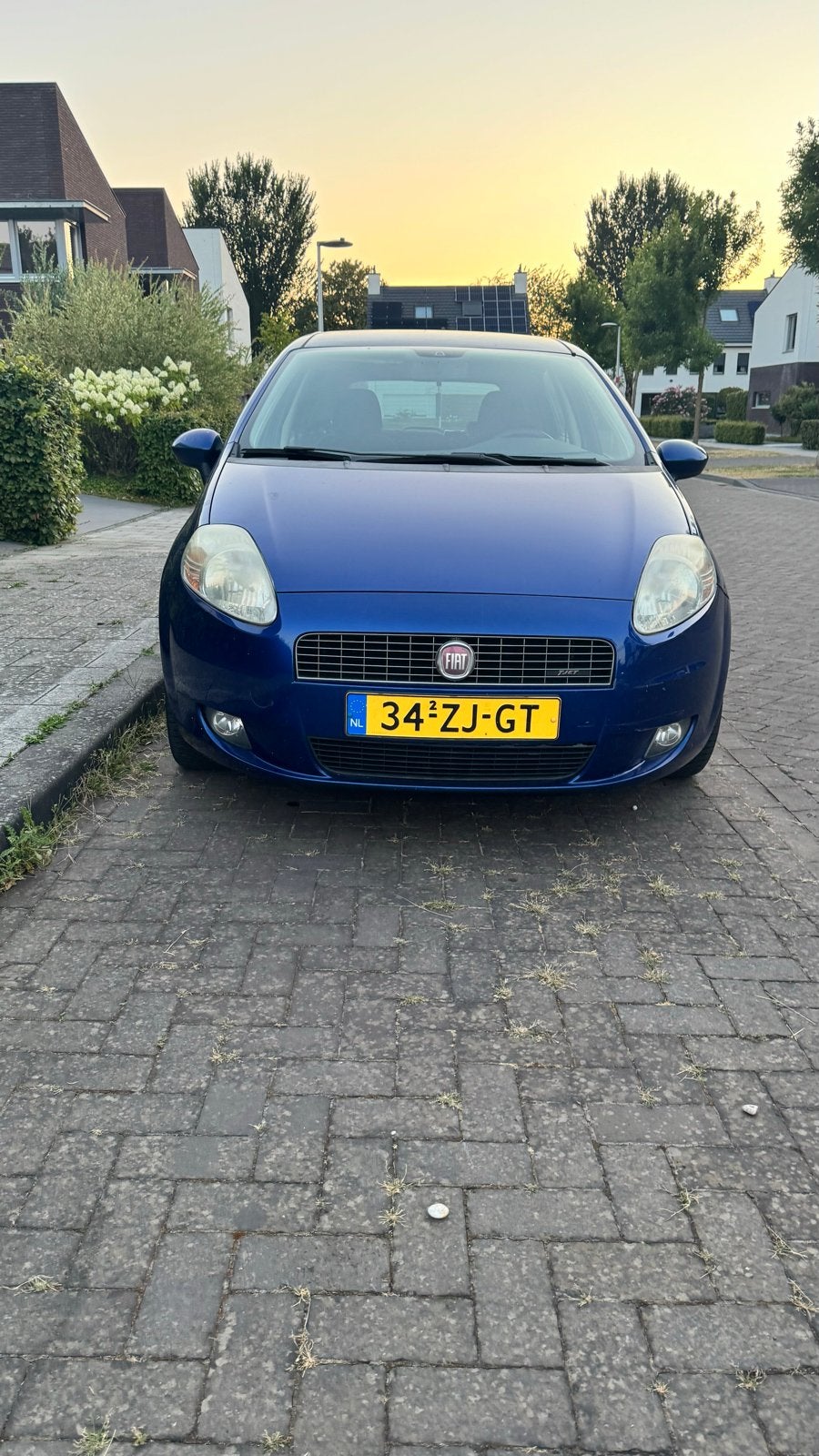 Fiat Punto 1.4 16V Turbo 5DR 2008 Blauw, Auto's, Voorwielaandrijving, 15 km/l, 1145 kg, 4 cilinders