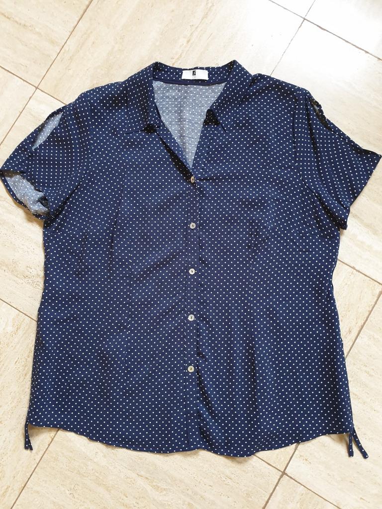 Peter Hahn dames blouse met stippen, maat 46/48, Blauw, Maat 46/48 (XL) of groter, Ophalen of Verzenden, Zo goed als nieuw