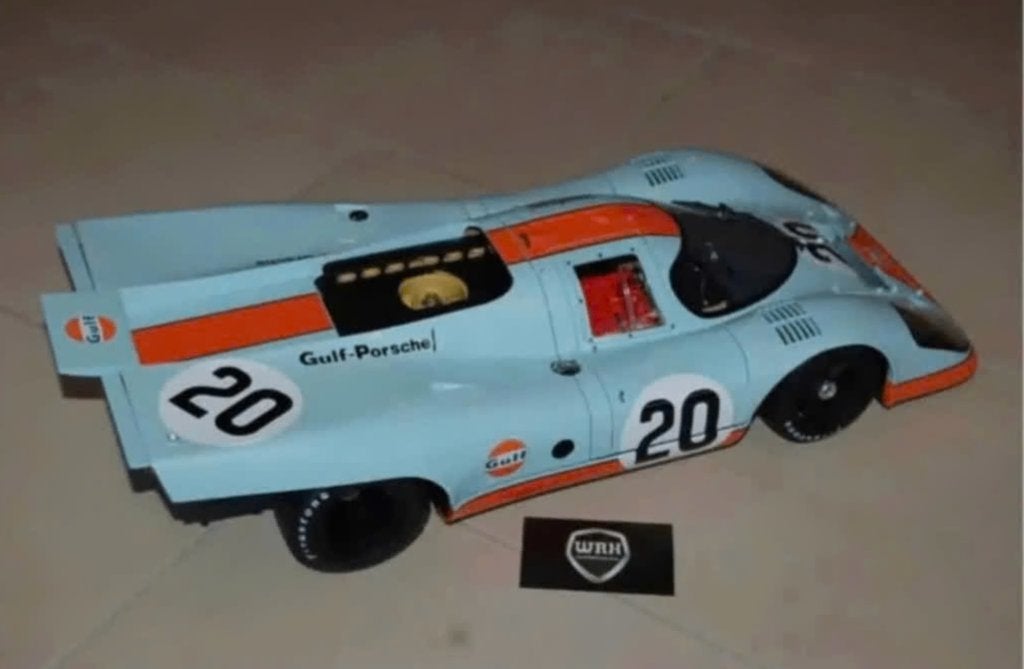 1:8 PORSCHE 917 K #20 GULF IXO HANDBOUW see info WRH, Ophalen, Zo goed als nieuw, 1:5 t/m 1:8, Auto