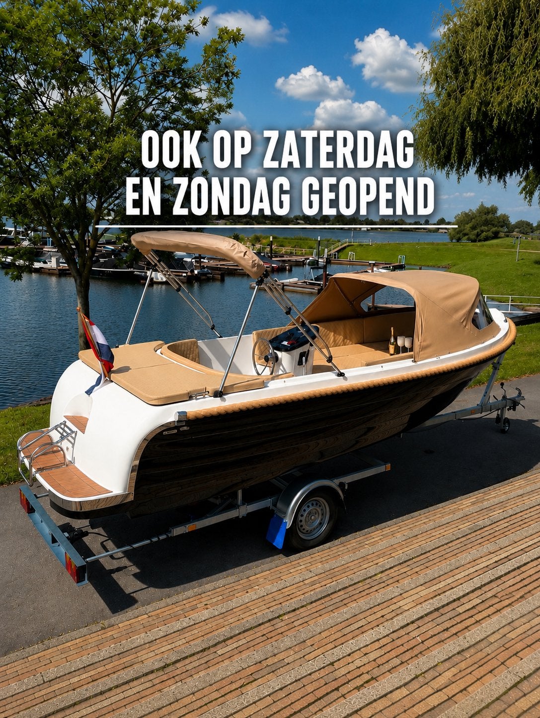 Maassloep 570 honda 20pk nieuw direct leverbaar, Watersport en Boten, Sloepen, Ophalen, Zo goed als nieuw, Maassloep, Elektrische start