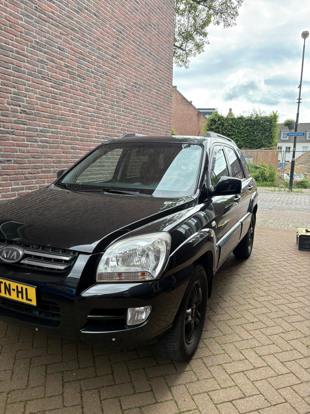 Kia Sportage V6 M-BITION 4WD AUT 2006 Zwart Met Trekhaak, Auto's, Automaat, Euro 5, Stoelverwarming, Zwart