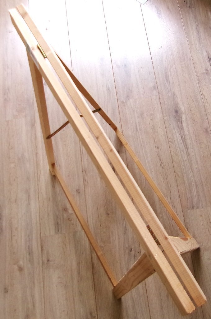Zes houten schragen, Doe-het-zelf en Verbouw, Werkbanken, Ophalen, Zo goed als nieuw, 70 tot 120 cm, Inklapbaar
