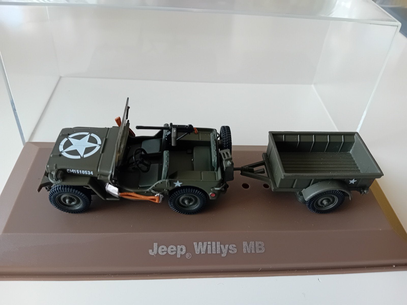 Jeep Willys MB met aanhanger - Modelauto, Ophalen of Verzenden