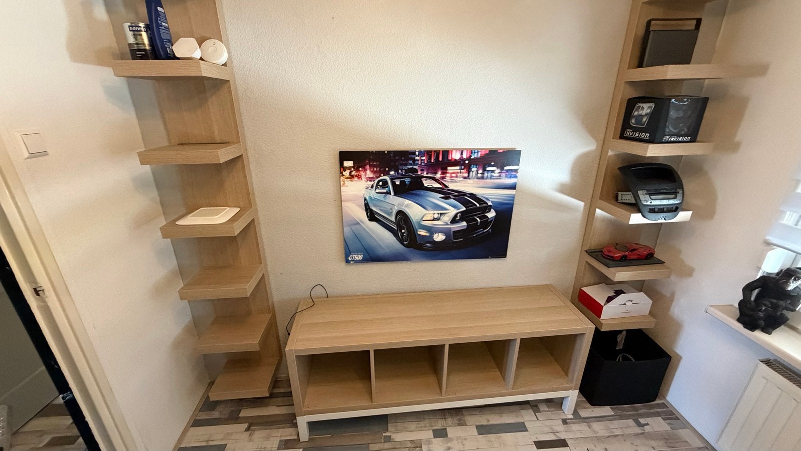 TV-meubel en twee bijpassende wandrekken IKEA, Huis en Inrichting, Ophalen, 200 cm of meer, 150 tot 200 cm, Zo goed als nieuw