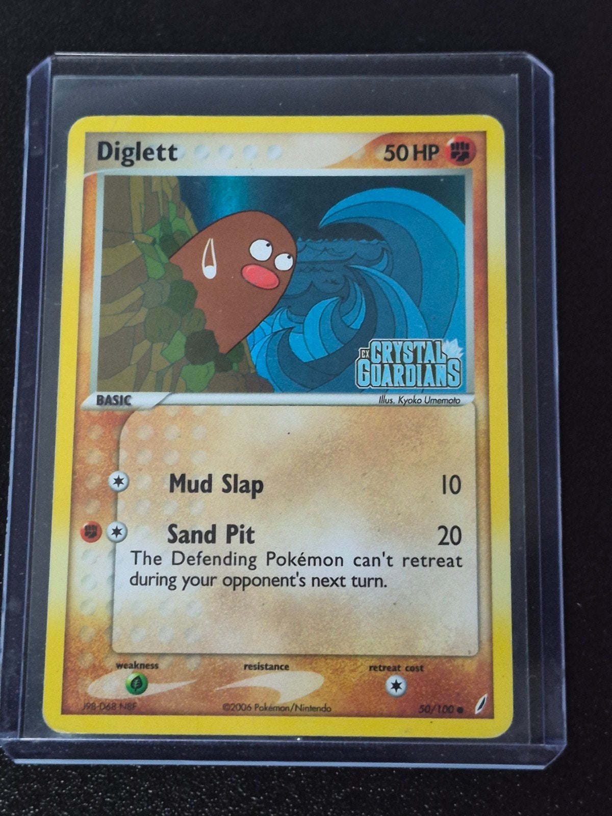 Diglett 50/100 Crystal Guardians Pokémon Kaart, Ophalen of Verzenden, Gebruikt, Losse kaart