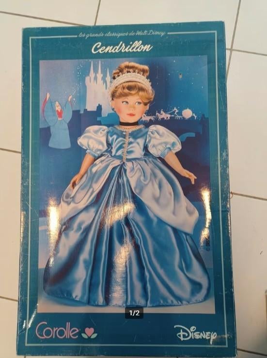 Corolle Disney Cinderella Assepoester pop 59 cm., Ophalen of Verzenden, Assepoester of Belle, Beeldje of Figuurtje