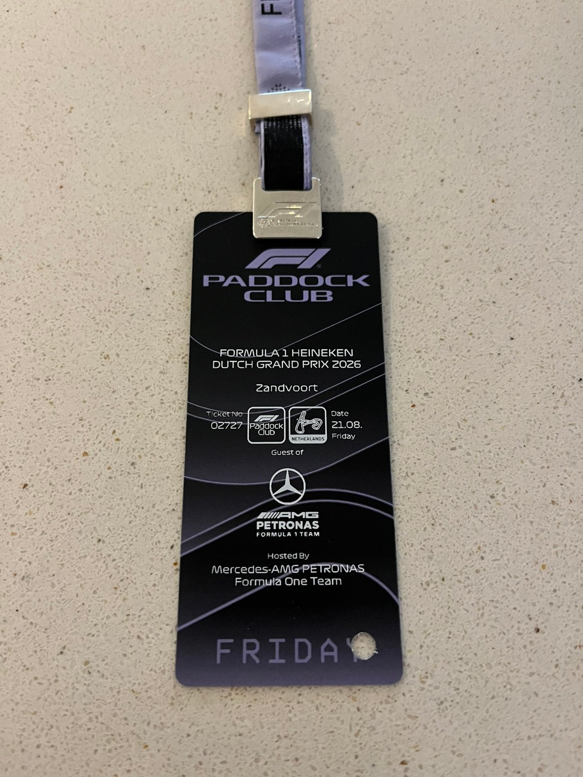 Vip kaartje mercedes paddock vrijdag&zondag zandvoort 2026, Ophalen, Zo goed als nieuw, Auto's