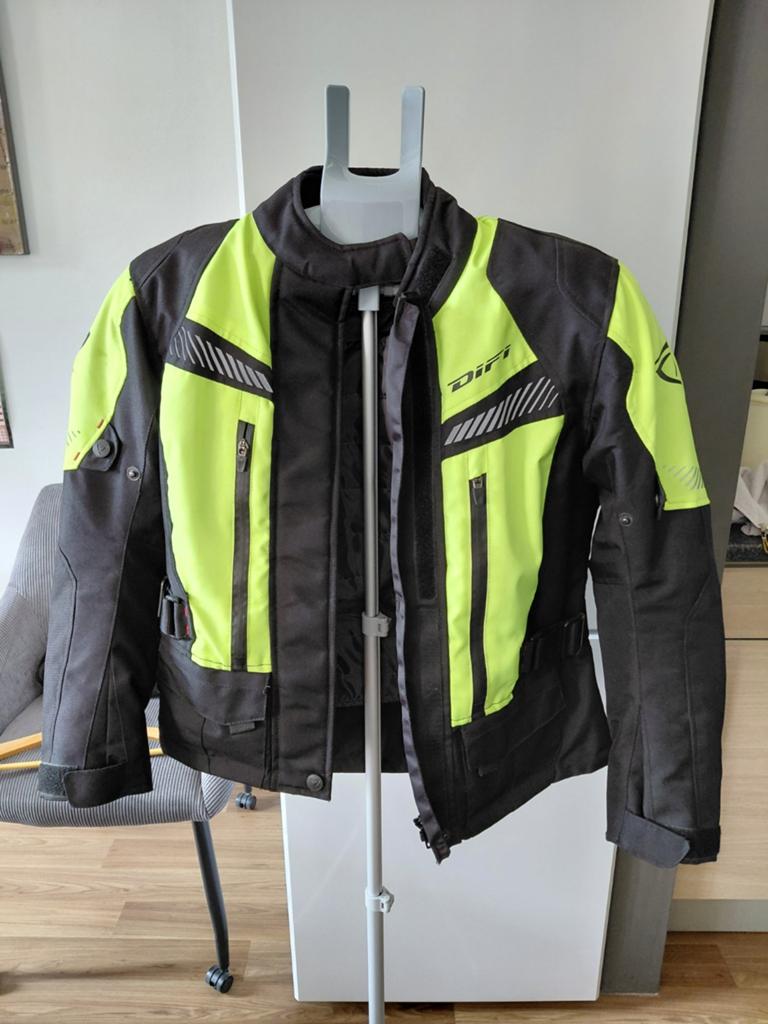 Difi Motorjas Textiel Zwart/Neon Geel, Jas | textiel, Difi, Ophalen of Verzenden, Dames