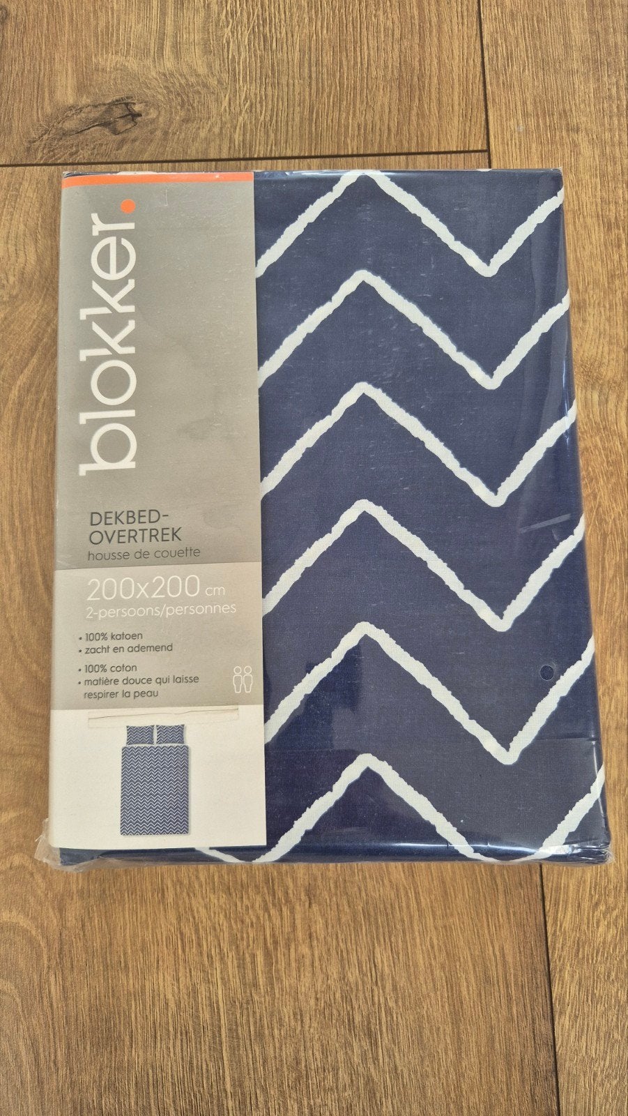 Dekbedovertrek 200x200cm 2-persoons nieuw in verpakking, Ophalen, Dekbedovertrek, Katoen, Overige merken