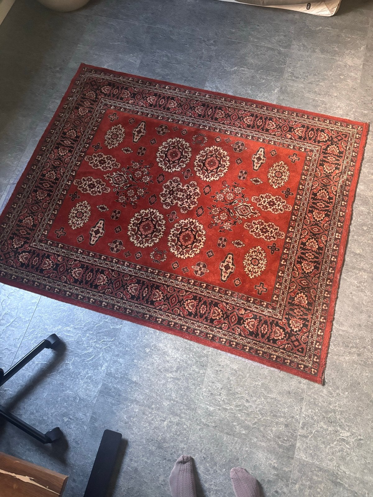 Antiek Oosters Vloerkleed - Rood met Patroon, Ophalen