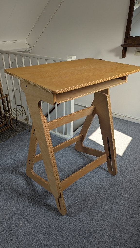 Jaswig Nomad Standing Desk, Ophalen, Zit-sta bureau, Hout, Bruin