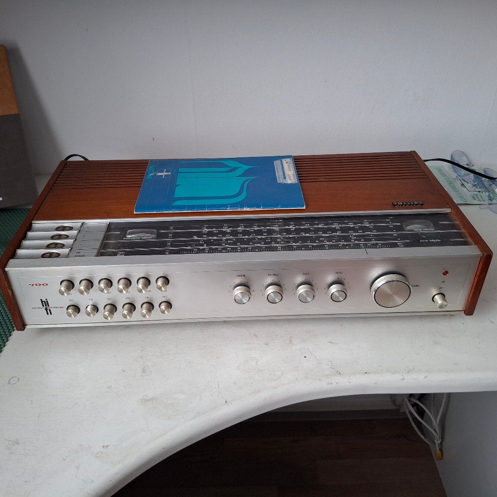 Philips Tuner Versterker 22RH790, Gebruikt, 60 tot 120 watt, Stereo, Ophalen