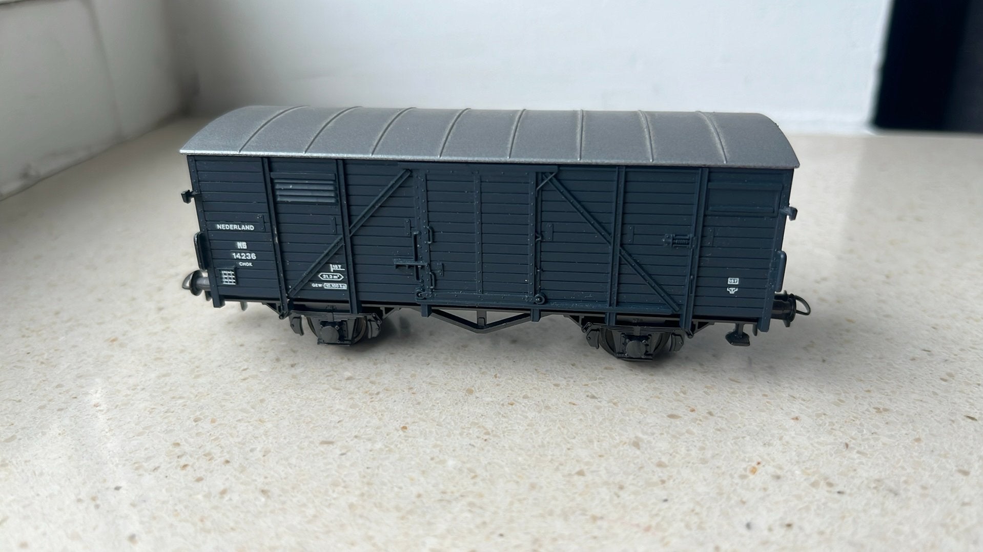 Roco ho 4301F NS CHOK Gesloten goederenwagen.zie omschrijvin, Gelijkstroom, Wagon, Ophalen of Verzenden, Roco