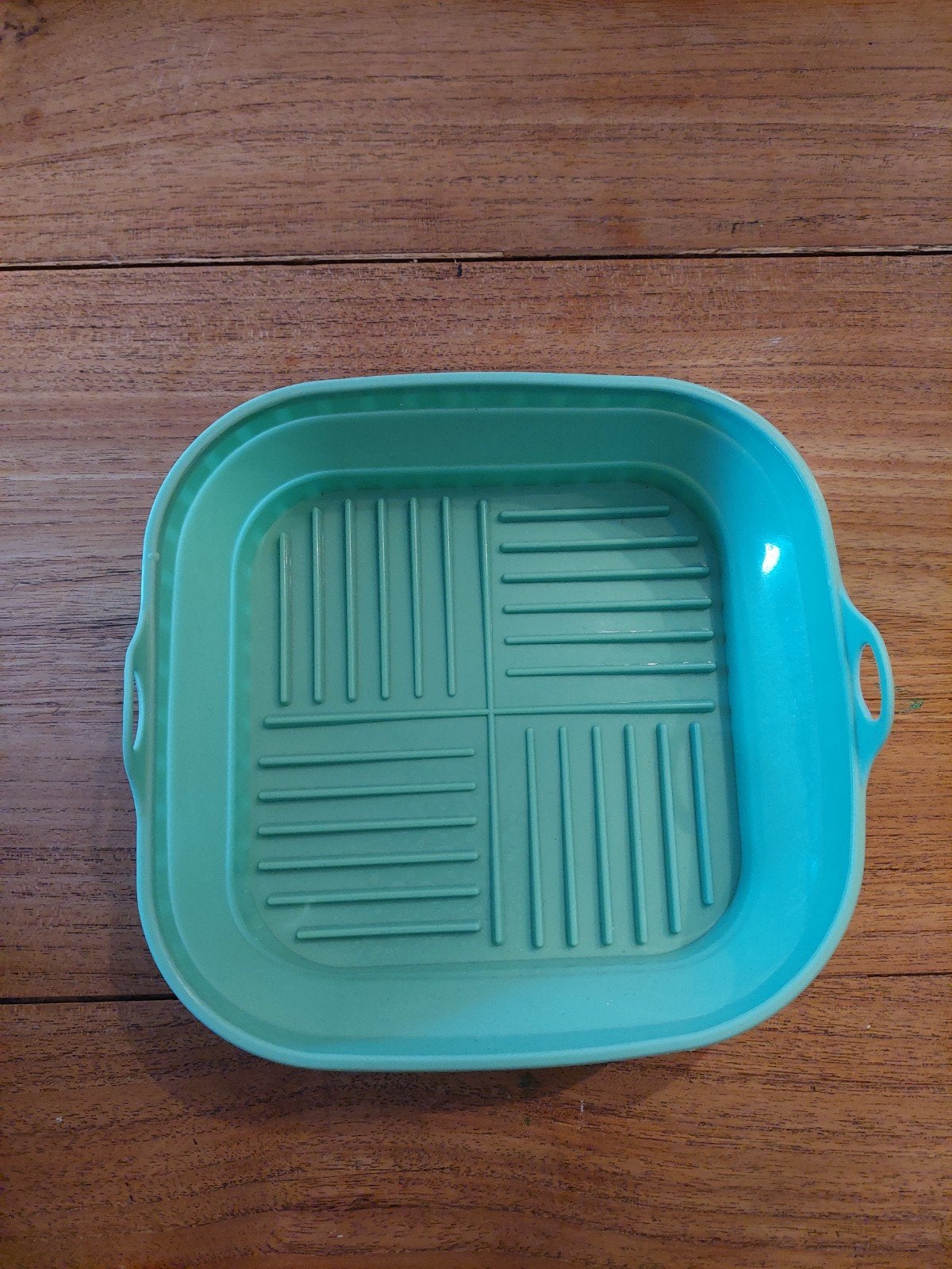 Opvouwbare siliconen airfryer bakvorm - Groen, Kunststof, Nieuw, Ophalen of Verzenden, Groen