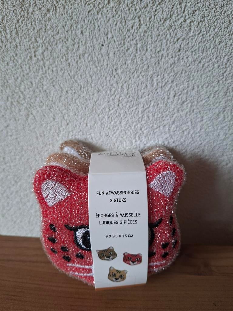 NIEUW! Villa Volance Panter Katten Afwassponsjes, Overige typen, Ophalen of Verzenden, Nieuw, Overige merken