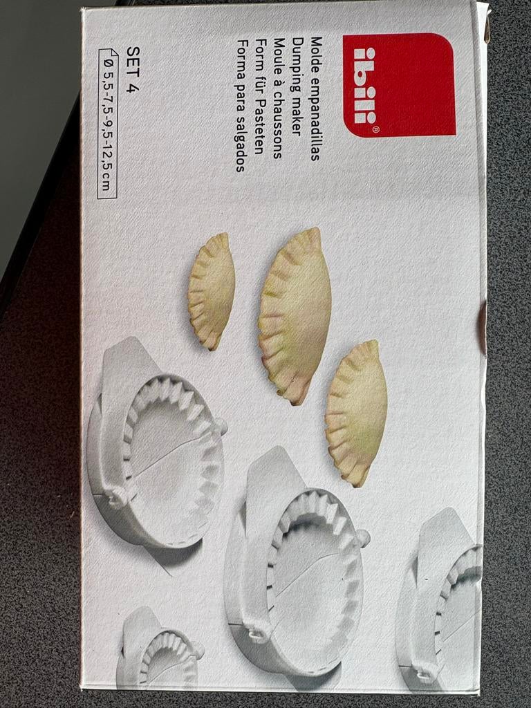 Ibilia Dumpling Maker Set - 4 Maten voor Empanadillas, Ophalen of Verzenden, Zo goed als nieuw