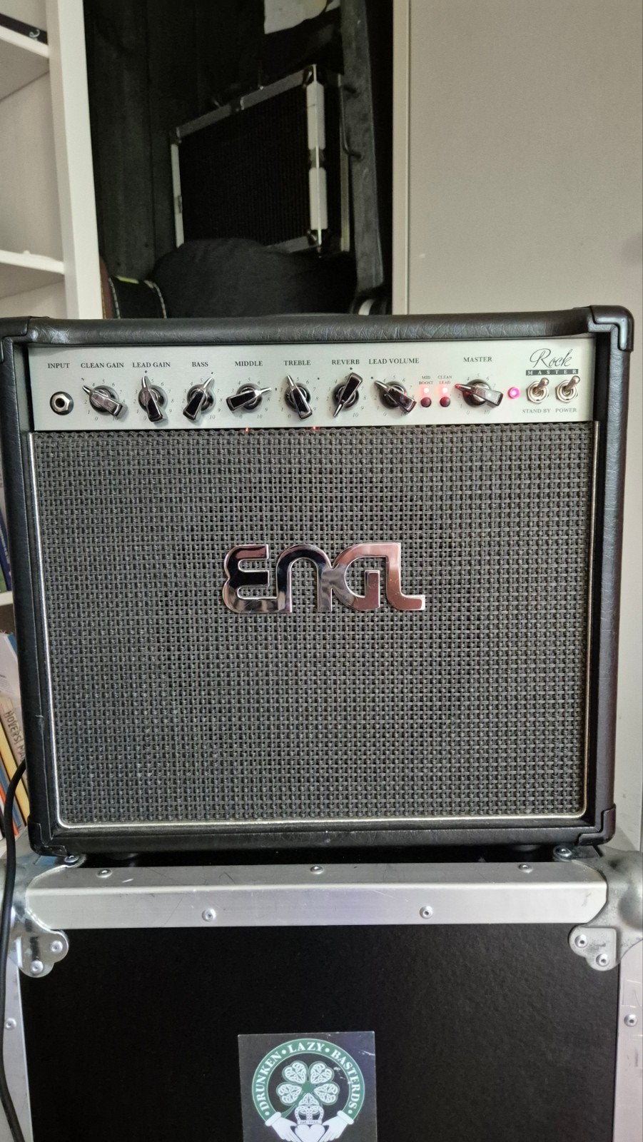 ENGL Rockmaster 20 in custom flightcase zgan, Muziek en Instrumenten, Versterkers | Bas en Gitaar, Ophalen, Zo goed als nieuw