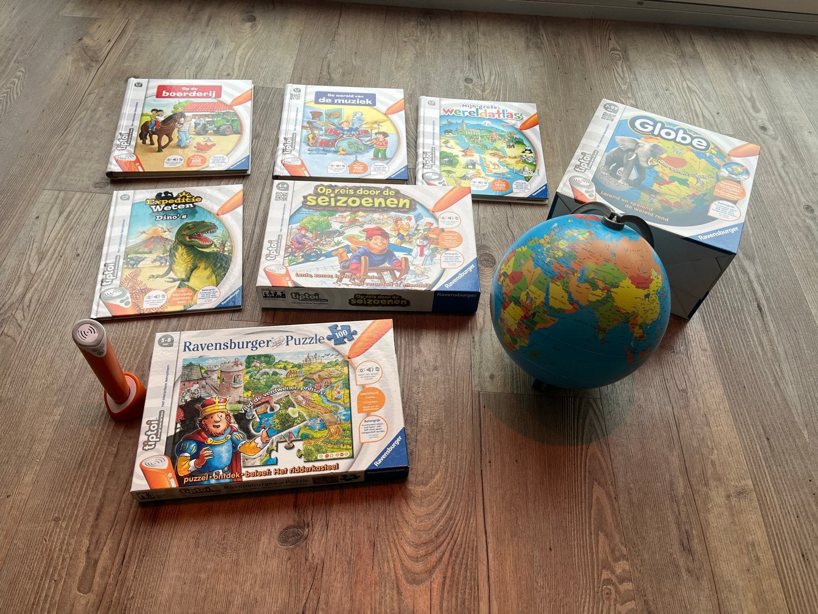 Tiptoi set: 7 x o.a. globe, Puzzel, Boeken en Spellen, Ophalen of Verzenden, Zo goed als nieuw, Puzzelen, Met geluid