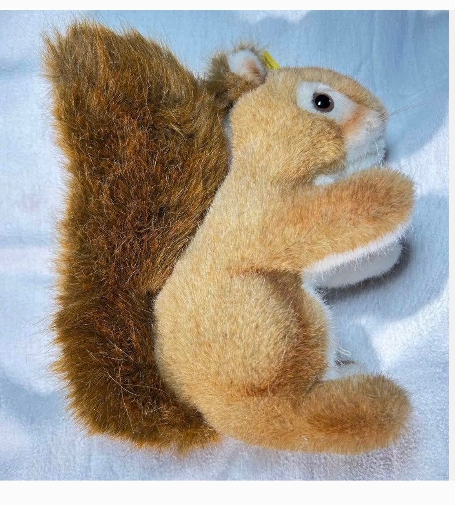 Vintage Steiff Eekhoorn, 22 cm, antiek speelgoed, Ophalen of Verzenden
