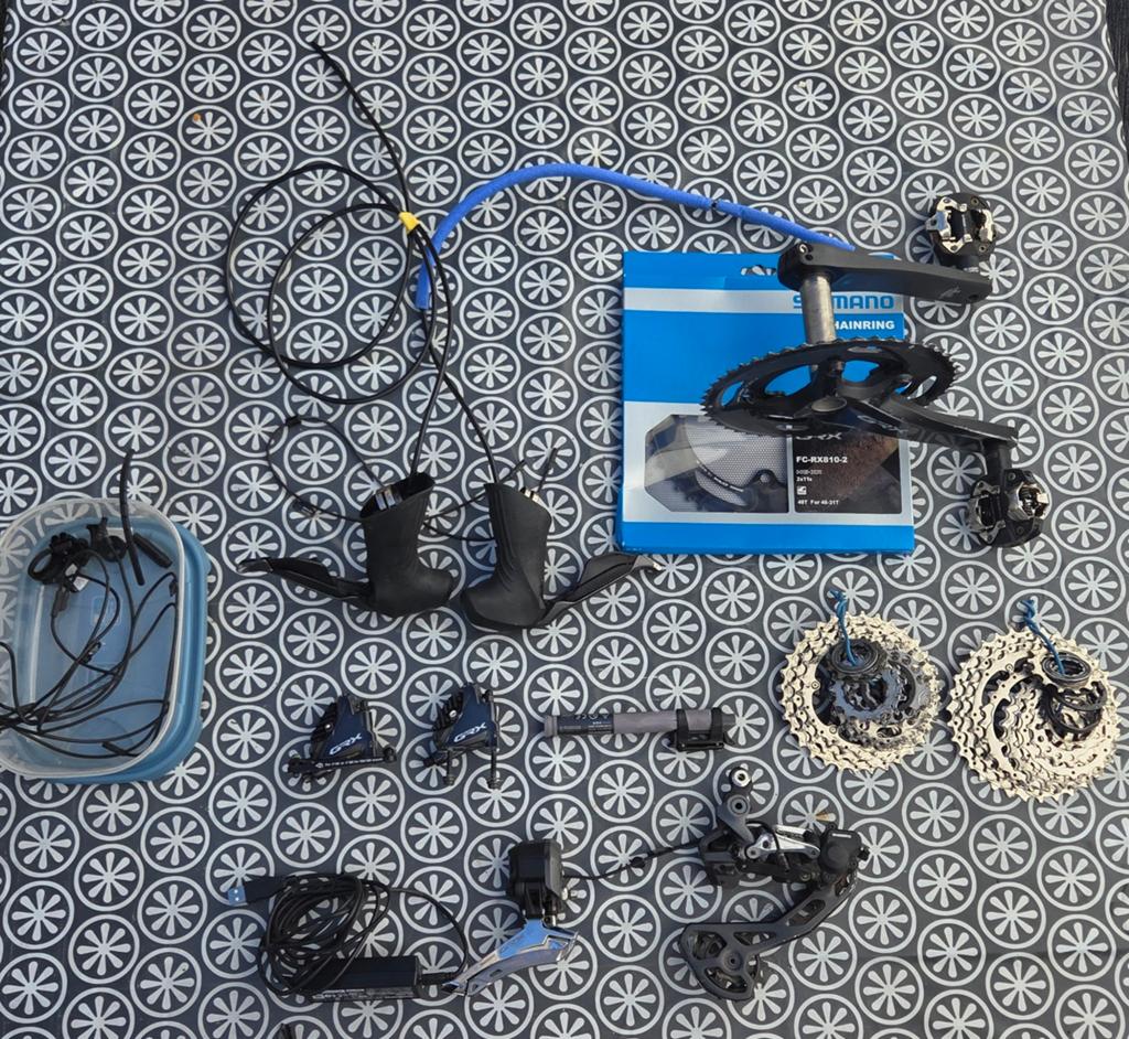 Shimano GRX 815 2x11 Di2 groepset, Fietsen en Brommers, Fietsonderdelen, Gebruikt, Ophalen of Verzenden, Gravelbike, Shimano GRX