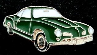 Volkswagen- Karmann pin- groen gelakt, Verzenden, Nieuw, Transport, Speldje of Pin