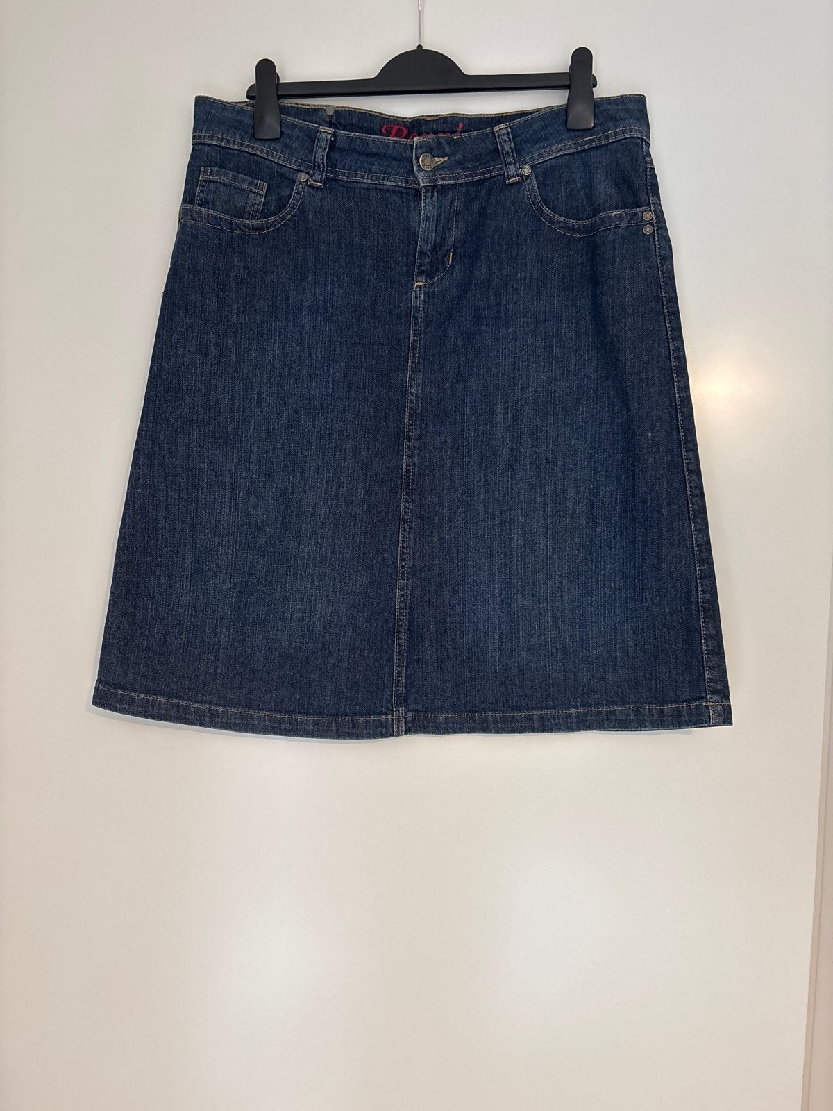Bien Bleu spijkerrok, maat 44, Kleding | Dames, Rokken, Zo goed als nieuw, Maat 42/44 (L), Blauw, Boven de knie, Ophalen of Verzenden