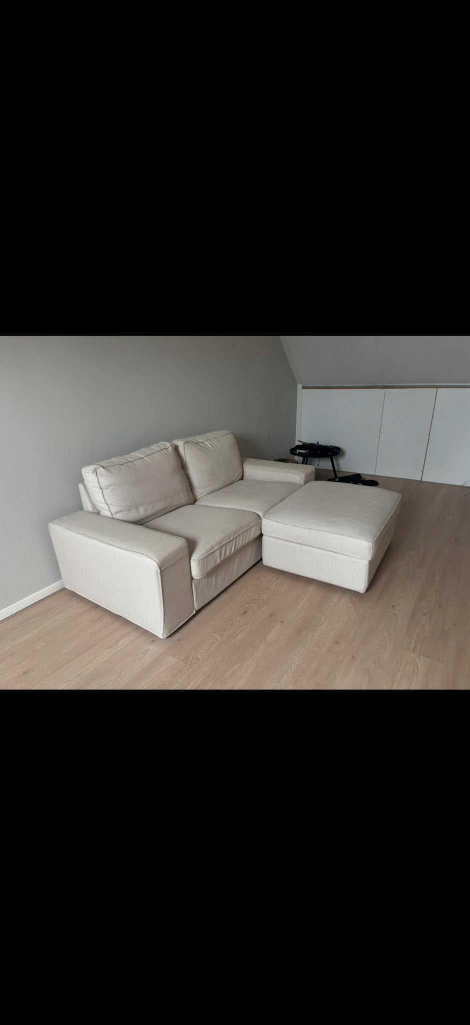 IKEA KIVIK 2-zitsbank met poef - Zo goed als nieuw, Ophalen, 150 tot 200 cm, Tweepersoons, 75 tot 100 cm