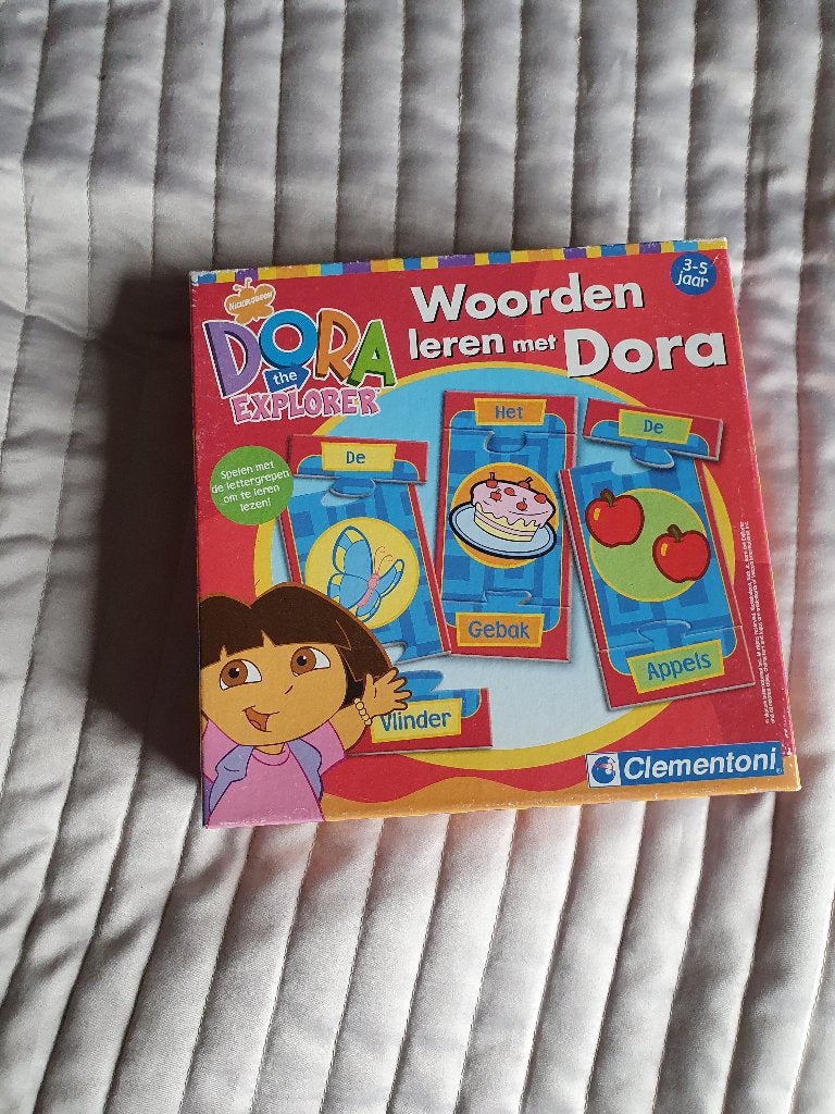 Dora Woorden leren met Dora - Clementoni, Ophalen of Verzenden, Gebruikt, Puzzelen