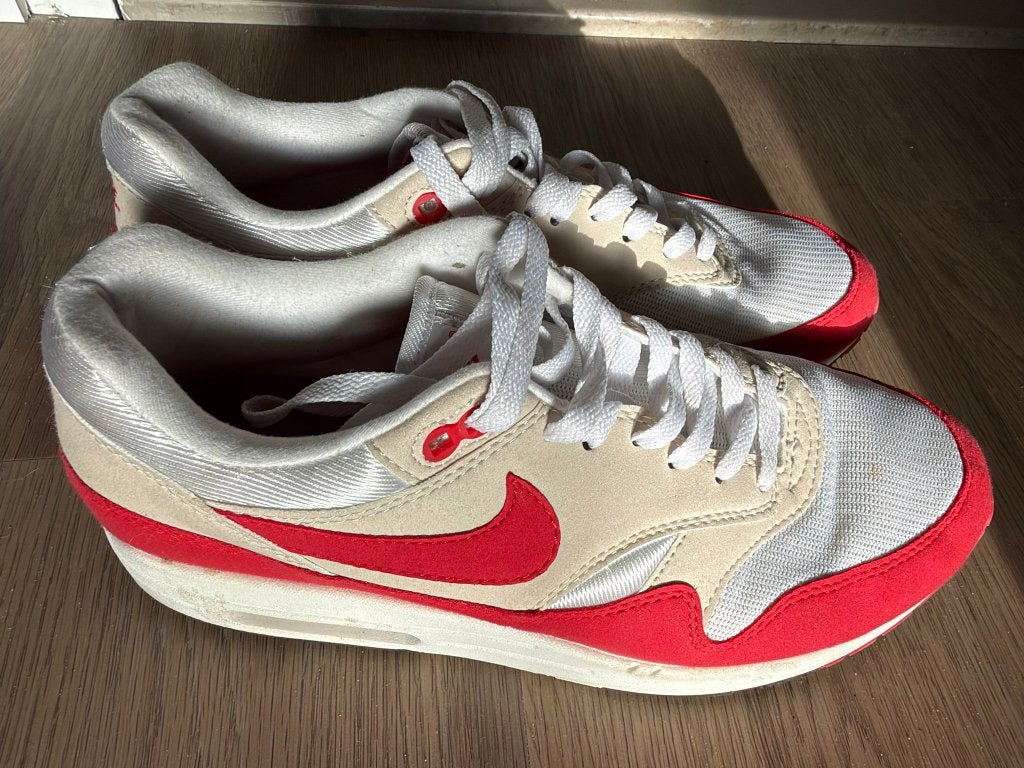 Nike Air Max 1 Anniversary OG "University Red" - Maat 44, Overige kleuren, Nike, Ophalen of Verzenden, Sneakers of Gympen