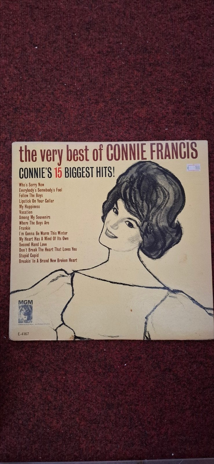 Connie Francis - The Very Best Of Connie Francis LP, LP, Gebruikt, Pop, Ophalen of Verzenden