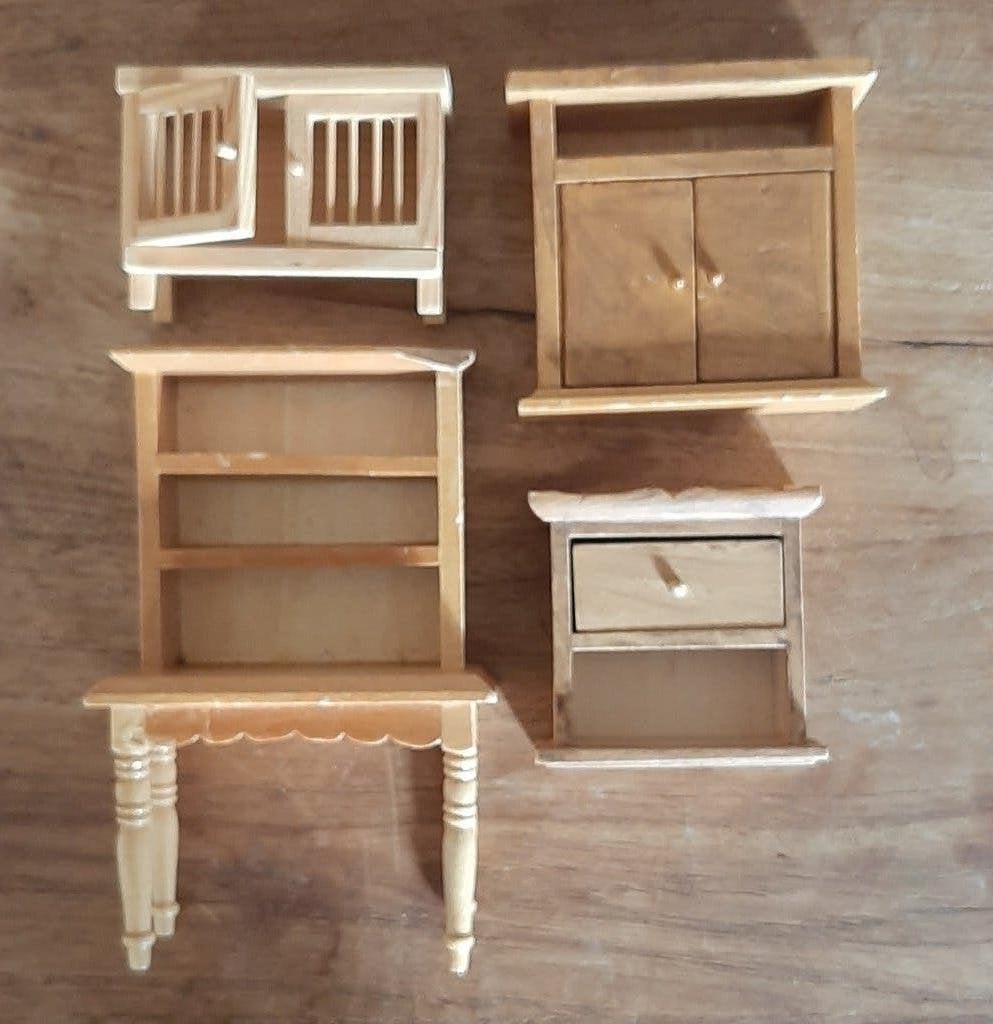 kastjes hout konijnenhok poppenhuis schaal 1:12 miniatuur, Ophalen of Verzenden, Poppenhuis
