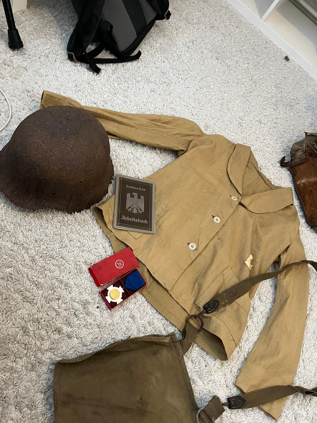 Set duits ww2, Ophalen, Landmacht, Duitsland, Helm of Baret