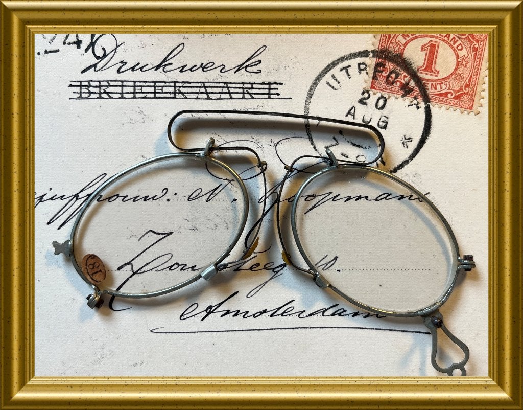 Antiek inklapbaar brilletje / pince nez, Ophalen of Verzenden