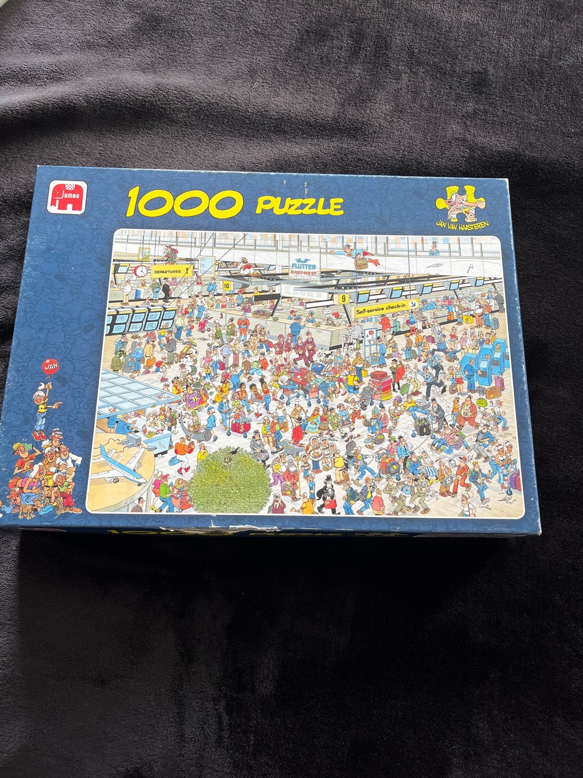 Jan van Haasteren 1000 stukjes puzzel Vertrekhal/ruilen, Ophalen, 500 t/m 1500 stukjes, Gebruikt, Legpuzzel