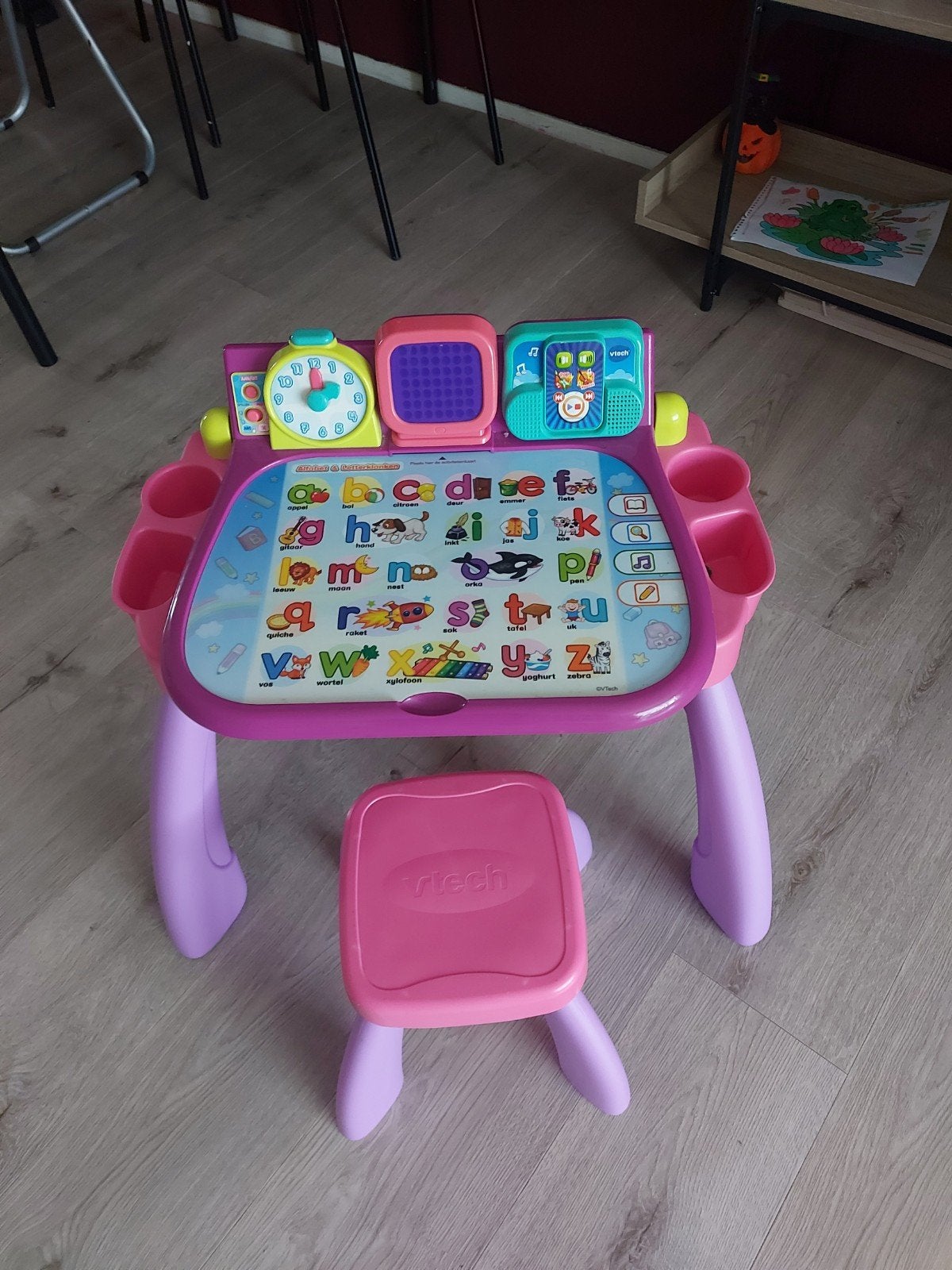 V-Tech Magisch Bureau 3-in-1 met krukje en extra kaarten, Kinderen en Baby's, Speelgoed | Educatief en Creatief, Ophalen, Rekenen