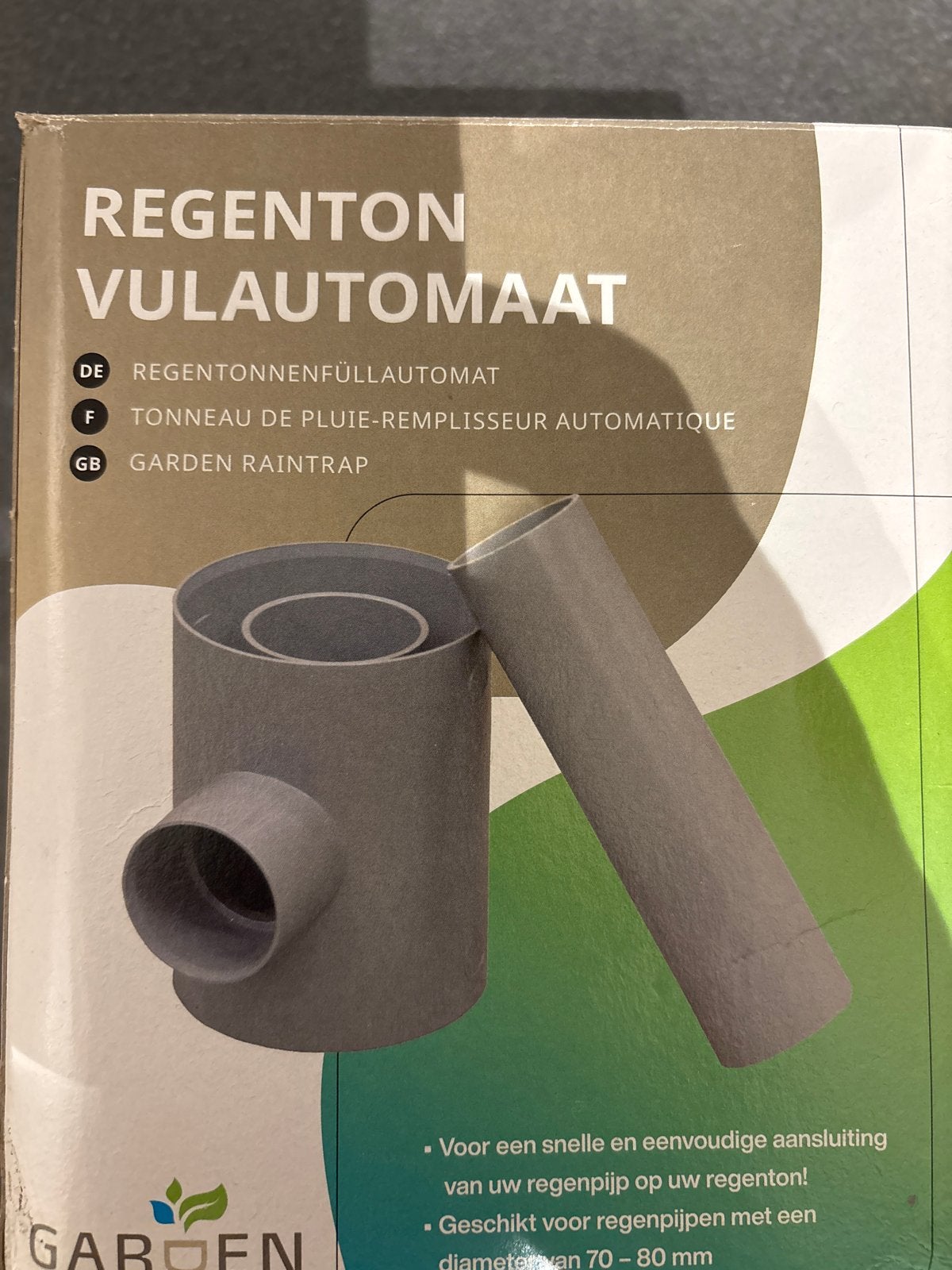 Regenton vulautomaat voor regenpijpen 70-80 mm, Ophalen of Verzenden, Nieuw, Kunststof