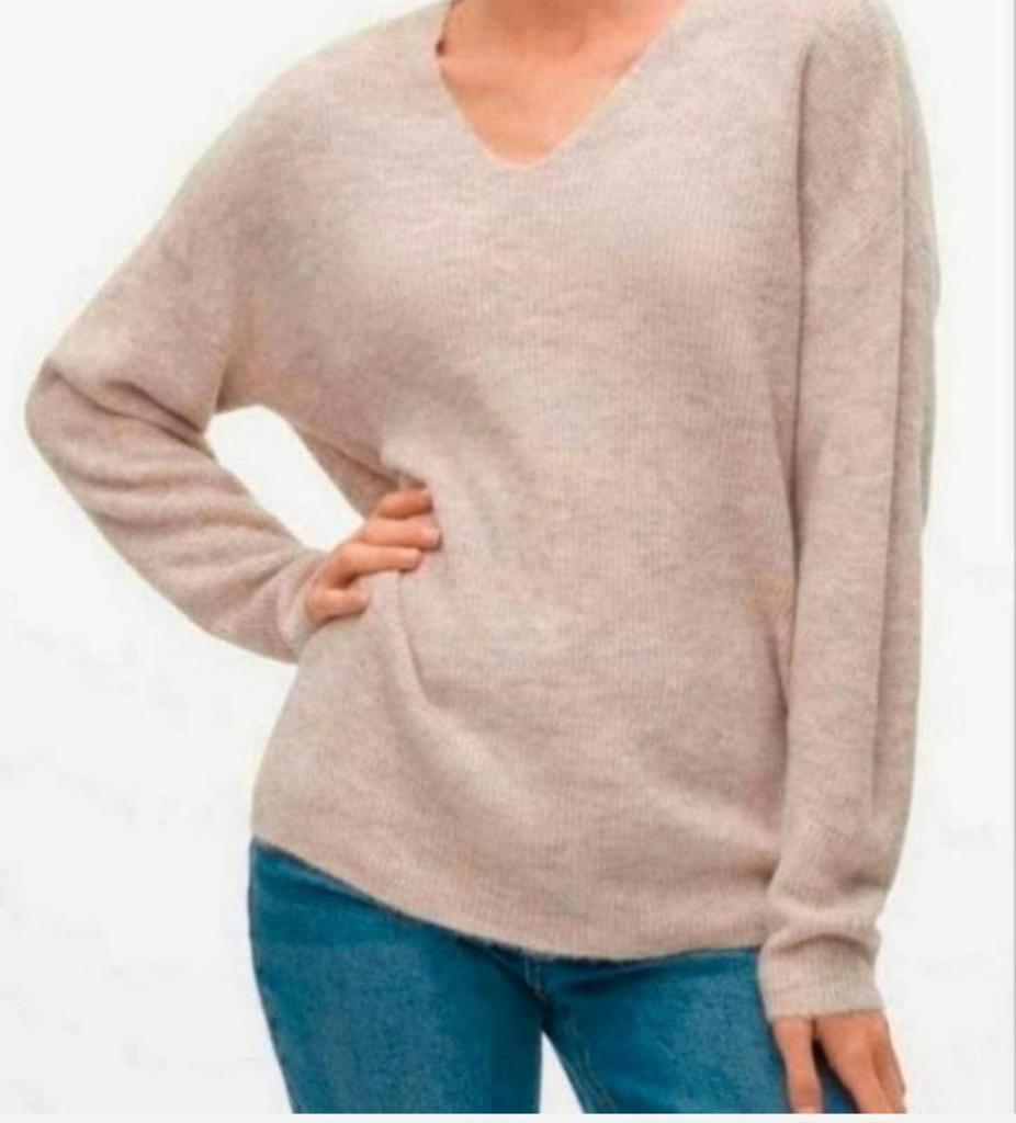 Camilla V-hals trui nieuw maat L/XL, Camilla, Beige, Maat 42/44 (L), Nieuw
