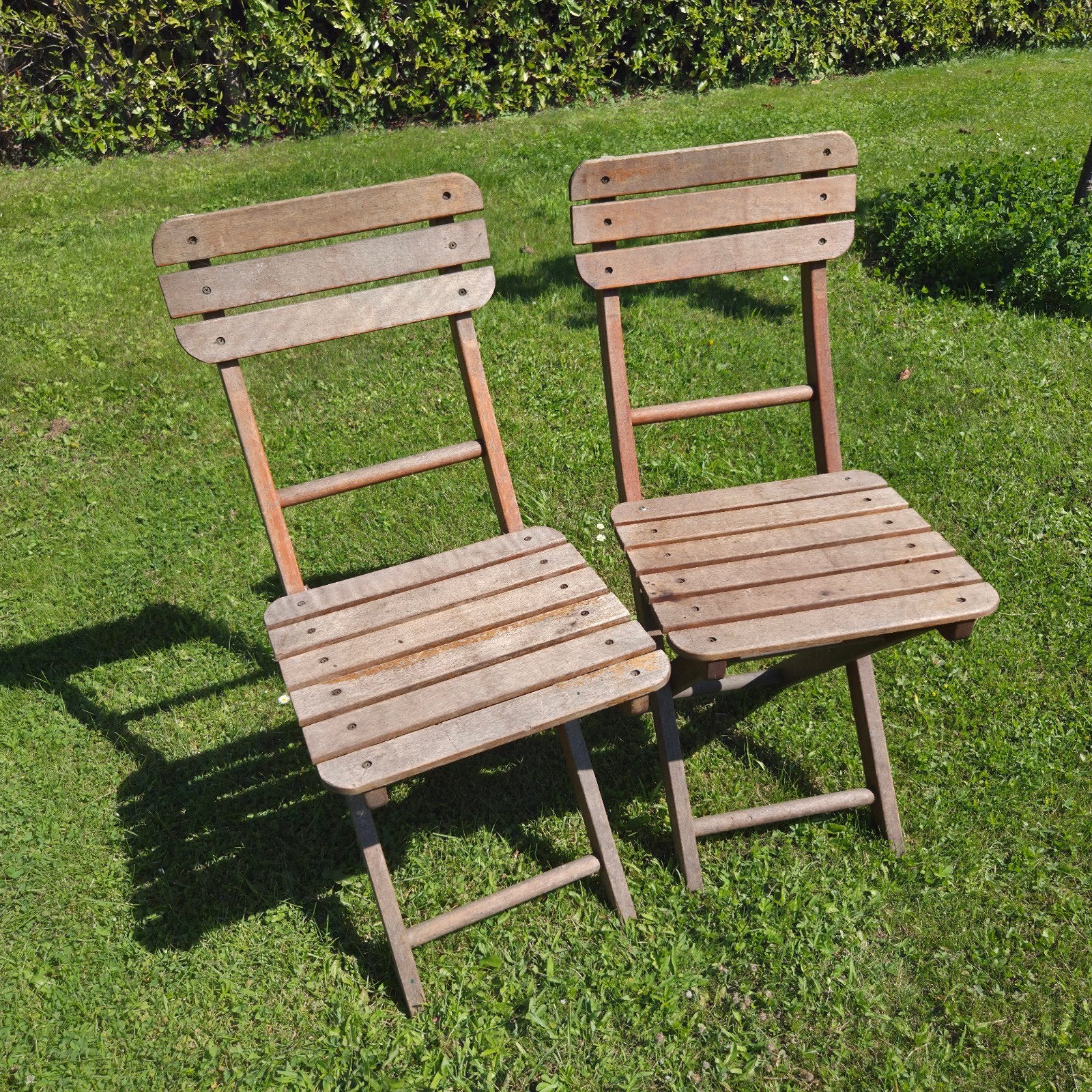 Hardhouten Tuinstoel klapstoel Ikea, Ophalen, Gebruikt, Hout, Inklapbaar