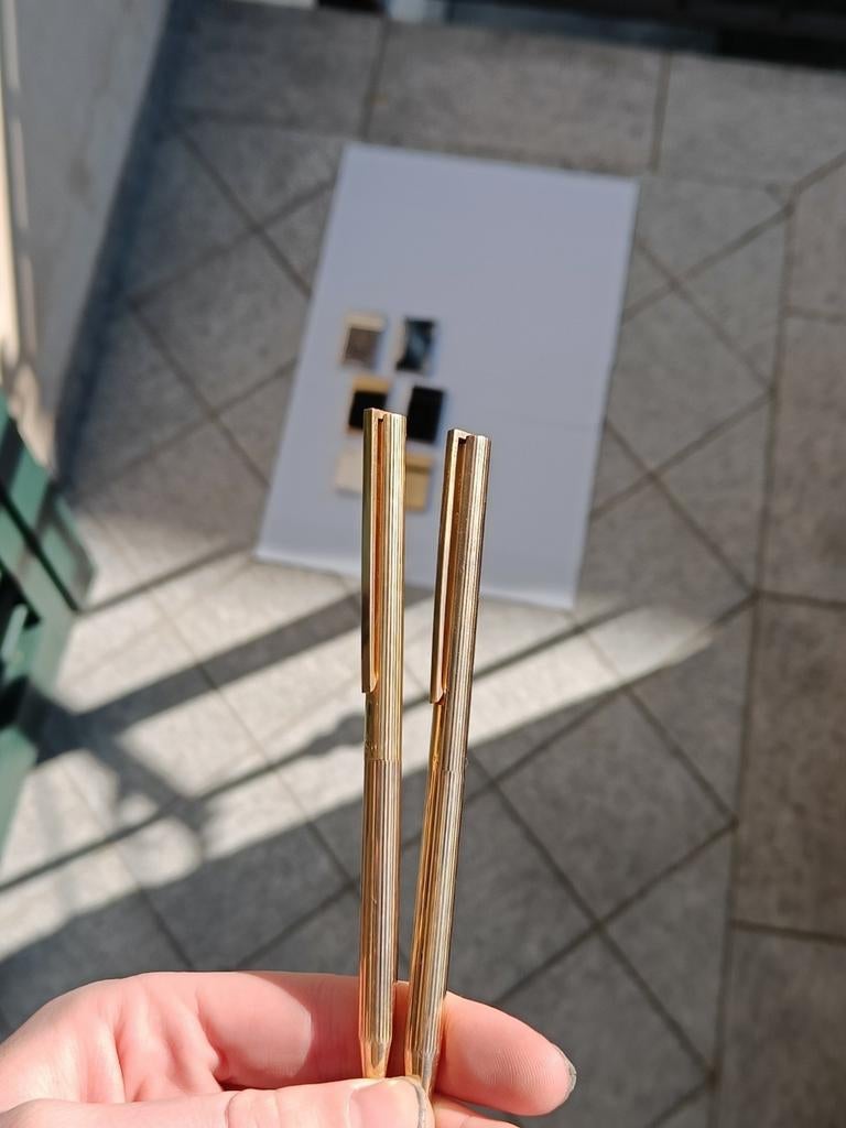 S.T. Dupont balpen goud 2 stuks, Ophalen of Verzenden, Zo goed als nieuw, Balpen, Overige merken