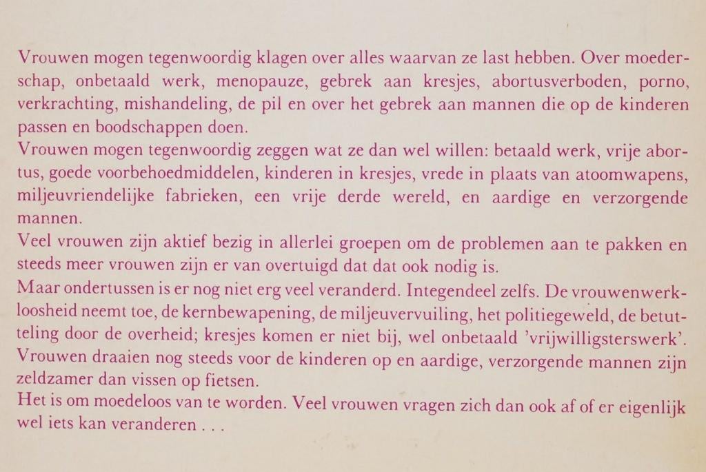 Geschiedenis van de vrouwentoekomst (1982), Verzenden, Zo goed als nieuw
