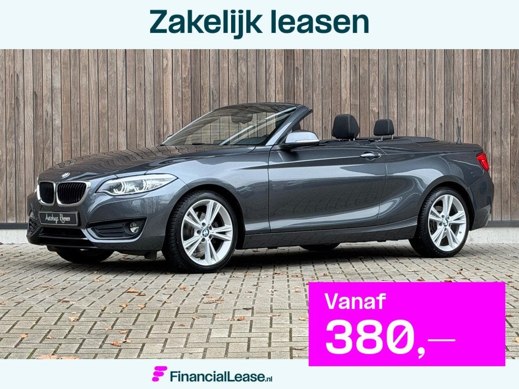 BMW 2-serie Cabrio 220i Executive / H&K / Stuurverwarming /, Automaat, 1998 cc, Gebruikt, Zwart