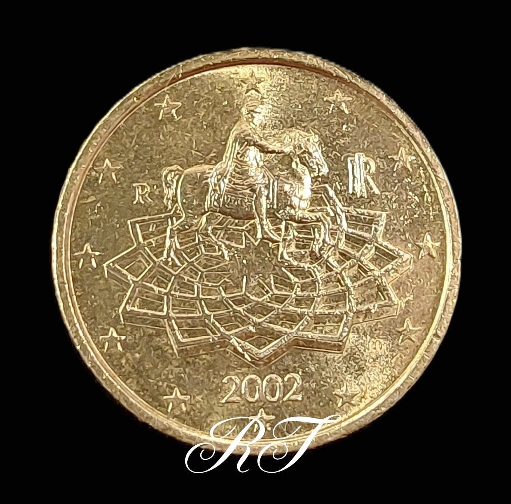 Italiaanse 50 euro cent munt uit 2002., Ophalen of Verzenden, Italië, 50 cent, Losse munt