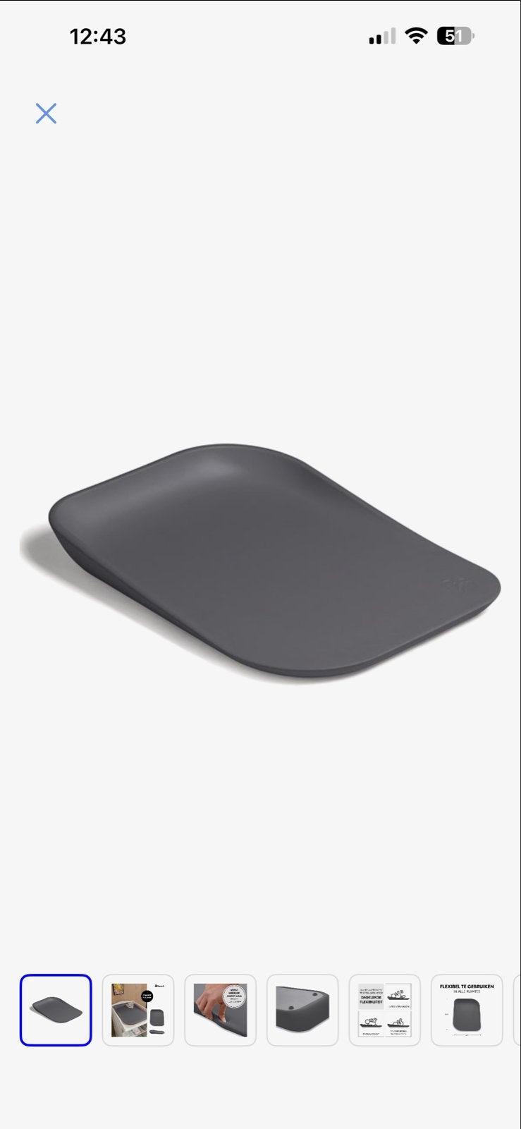 Verschoonkussen grijs 70x50x10 cm - Zo goed als nieuw, Ophalen, Zo goed als nieuw